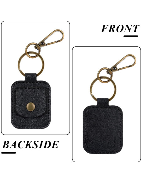 Porta Anillos de Cuero InnoHHustle Negro Portátil 14.2x11.7 cm Porta Anillos de Cuero InnoHHustle Negro Portátil 14.2x11.7 cm