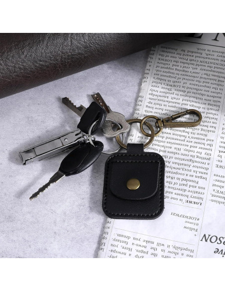 Porta Anillos de Cuero InnoHHustle Negro Portátil 14.2x11.7 cm Porta Anillos de Cuero InnoHHustle Negro Portátil 14.2x11.7 cm