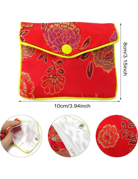 Bolsa de Seda para Joyería Honbay 12PCS Brocade Bordada M