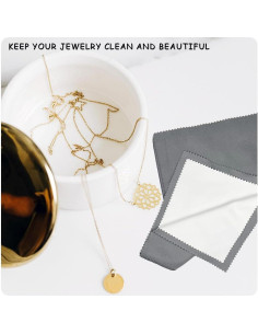 4 Paños de Limpieza de Joyería Triwenve 25x31.2cm 2