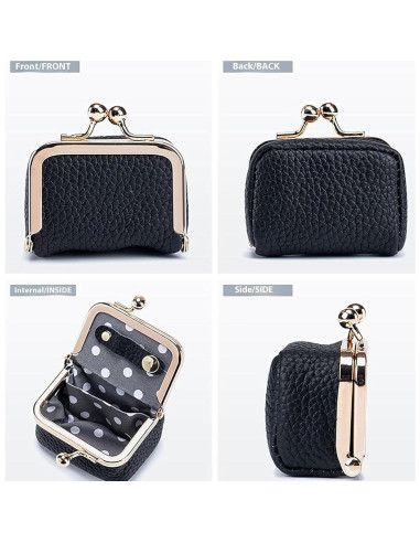 Caja de Joyería Mini ZEXILILA de Cuero Genuino Negra