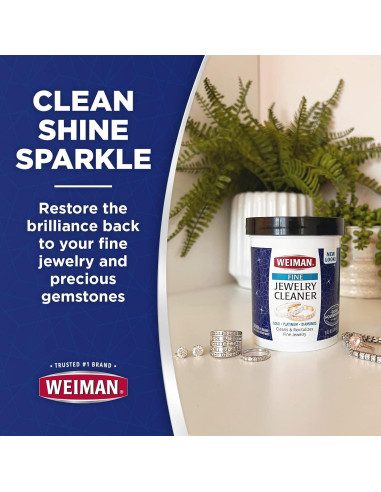 Limpiador de Joyería Weiman 198 g con Cepillo - Brillo Oro y Diamantes