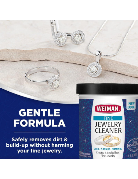 Limpiador de Joyería Weiman 198 g con Cepillo - Brillo Oro y Diamantes