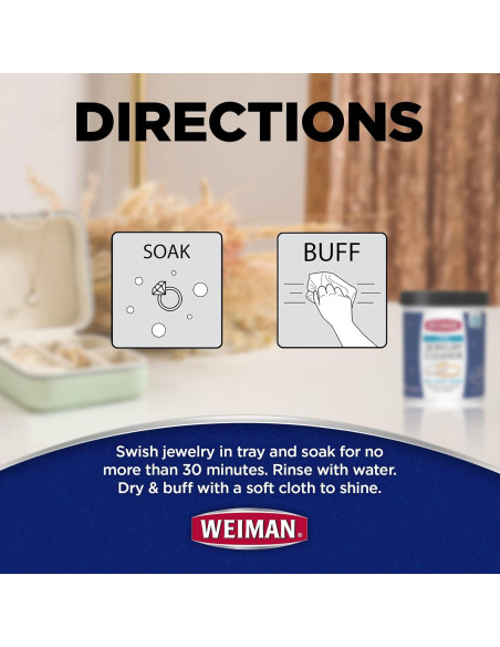 Limpiador de Joyería Weiman 198 g con Cepillo - Brillo Oro y Diamantes