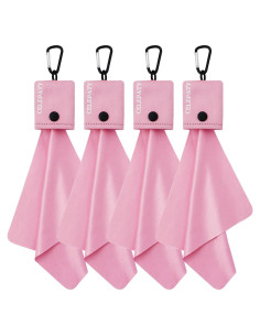Paño de limpieza de microfibra portátil Jiamicrofiber rosa