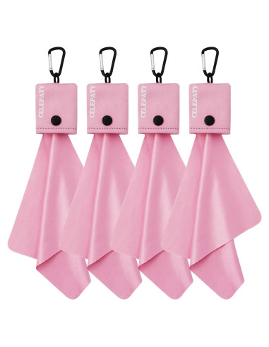 Paño de limpieza de microfibra portátil Jiamicrofiber rosa