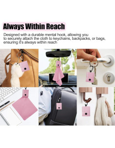 Paño de limpieza de microfibra portátil Jiamicrofiber rosa 2