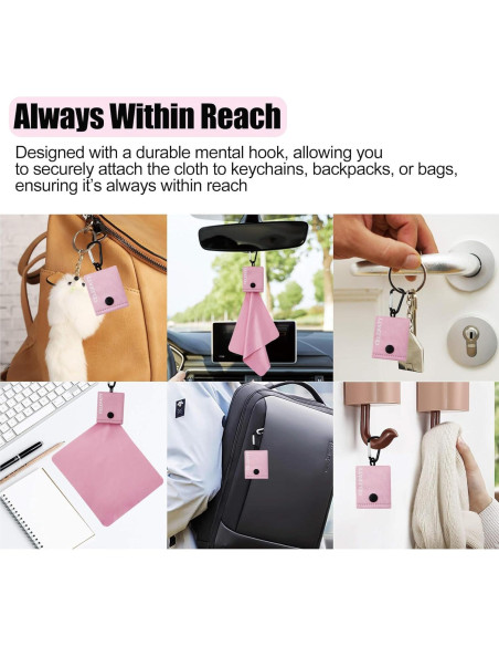 Paño de limpieza de microfibra portátil Jiamicrofiber rosa