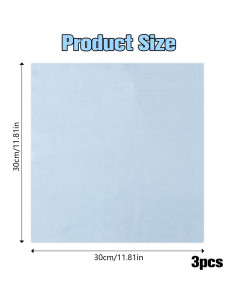 3 Paños de Microfibra para Limpieza de Instrumentos 30x30cm 2