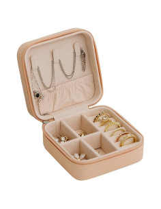 Caja de Joyería de Viaje CustomMaster Rosa - Organizador Compacto