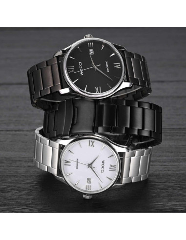 Banda de Reloj de Metal WOCCI 24mm Acero Inoxidable Plata