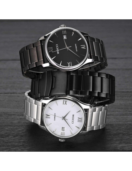 Banda de Reloj de Metal WOCCI 24mm Acero Inoxidable Plata