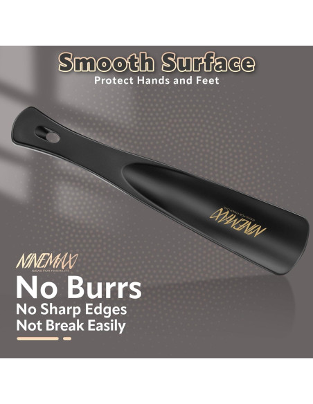 Cuerno de Zapato NINEMAX 19cm Plástico Portátil Negro Cuerno de Zapato NINEMAX 19cm Plástico Portátil Negro