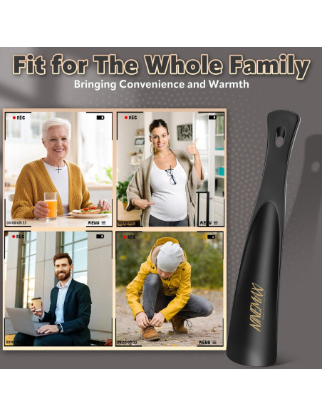 Cuerno de Zapato NINEMAX 19cm Plástico Portátil Negro Cuerno de Zapato NINEMAX 19cm Plástico Portátil Negro