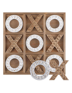 Juego de Tres en Raya Rotatingpals Madera 27x27cm Portátil