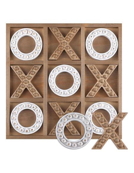 Juego de Tres en Raya Rotatingpals Madera 27x27cm Portátil