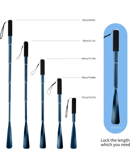 Calzador Retráctil JJDPARTS de Aluminio 36.8-94 cm Unisex