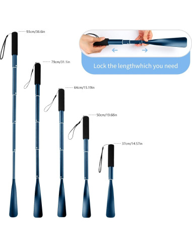 Calzador Retráctil JJDPARTS de Aluminio 36.8-94 cm Unisex