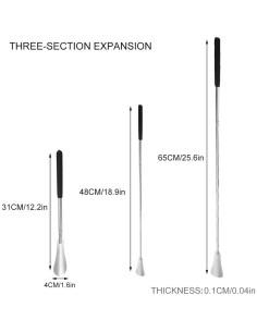 Cuchara para zapatos ajustable Fanwer de acero inoxidable 31-65 cm 2