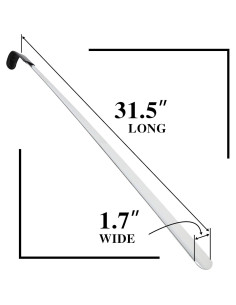 Cuerno de Zapato de Metal 80 cm con Mango de Cuero - Unisex 2