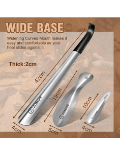 Cuerno de Zapato de Metal ZOMAKE 41.91 cm para Personas Mayores 2