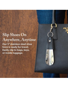 Cuerno de Zapato de Acero Inoxidable FootFitter 5" Viaje 2