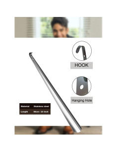 Cuerno de zapato largo LifHap 58.42 cm acero inoxidable 2