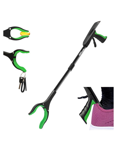 Agarrador de Alcance Plegable GrabRunner Verde 82 cm