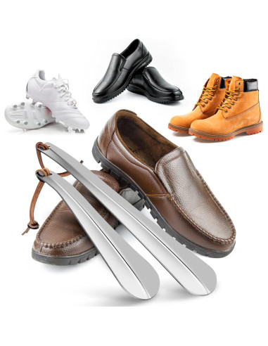 Juego de Calzadores de Acero Inoxidable ONEKOO - Largo 30.48 cm y Corto 19.05 cm