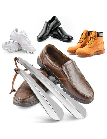 Juego de Calzadores de Acero Inoxidable ONEKOO - Largo 30.48 cm y Corto 19.05 cm