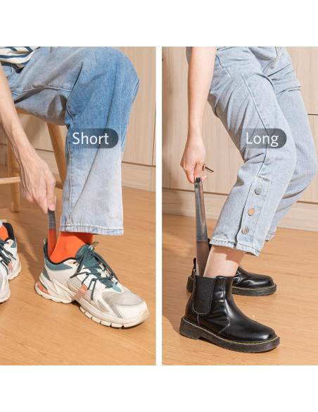 Juego de Calzadores de Acero Inoxidable ONEKOO - Largo 30.48 cm y Corto 19.05 cm