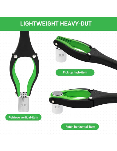 Agarrador de Alcance Plegable GrabRunner Verde 82 cm