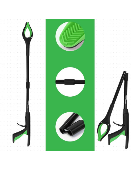 Agarrador de Alcance Plegable GrabRunner Verde 82 cm