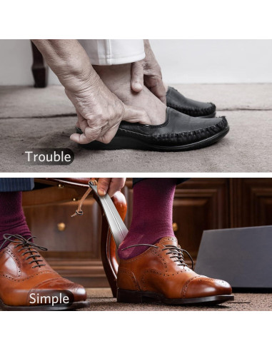 Juego de Calzadores de Acero Inoxidable ONEKOO - Largo 30.48 cm y Corto 19.05 cm