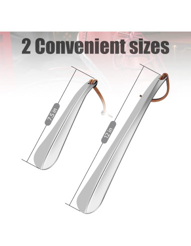 Juego de Calzadores de Acero Inoxidable ONEKOO - Largo 30.48 cm y Corto 19.05 cm