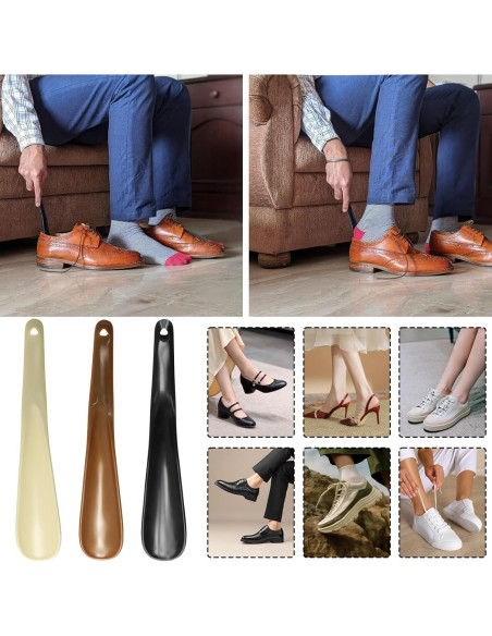 12 Cuernos de Zapato de Plástico Ergonomicos para Viaje