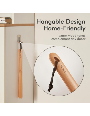 Cuchara para Calzado CHOSIN 2 Piezas Madera Ergonomica