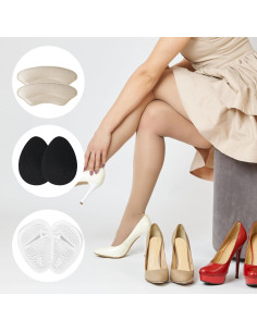 6 Pares Almohadillas para Talones y Zapatos Ashoesert Beige 2