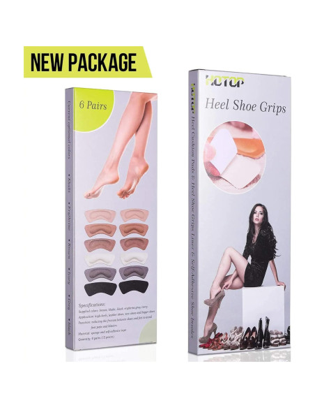 Almohadillas para Talones Hotop 6 Pares Mujeres Adhesivas