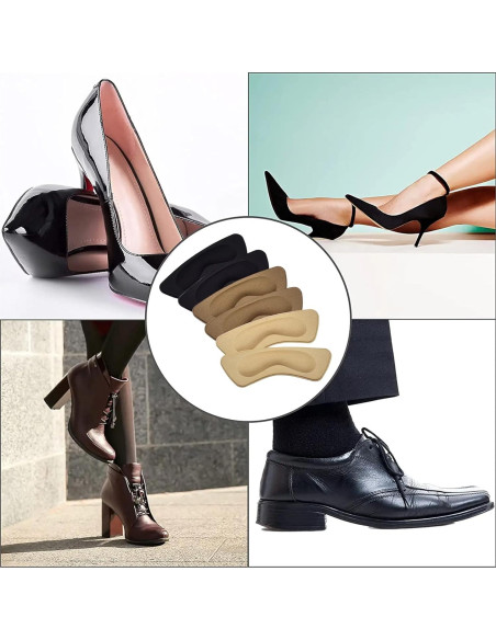 Almohadillas para Talones Hotop 6 Pares Mujeres Adhesivas