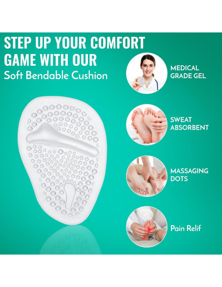 Almohadillas Metatarsales Comfwalk - 3 Pares - Transparente