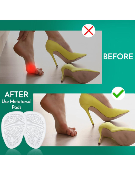 Almohadillas Metatarsales Comfwalk - 3 Pares - Transparente