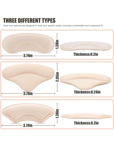 6 Pares Almohadillas Talón Comfowner Antideslizantes Ajustables 2