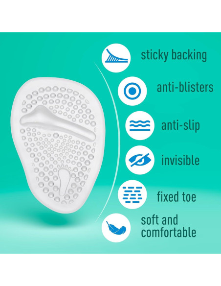 Almohadillas Metatarsales Comfwalk - 3 Pares - Transparente