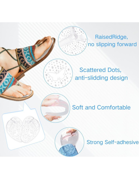 Almohadillas Metatarsales de Gel Xingfeng - 2 Pares Antideslizantes