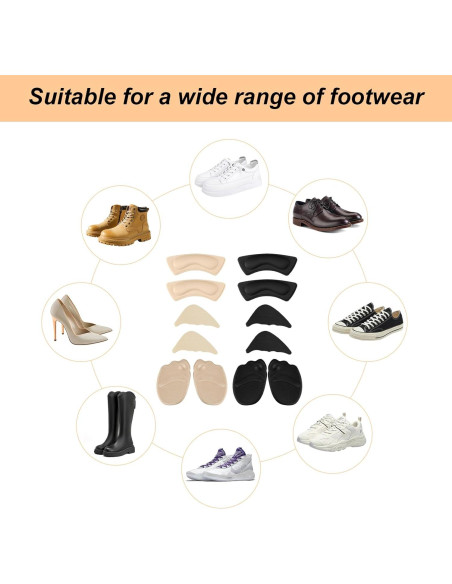 18 Pares Almohadillas Talones y Dedos Mujeres QBXMY7