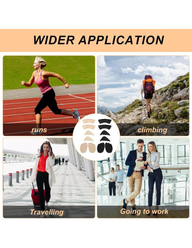 18 Pares Almohadillas Talones y Dedos Mujeres QBXMY7