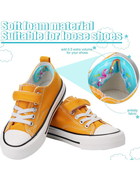 Geyoga 12 Piezas Almohadillas de Talón para Niños Estilo Unicornio