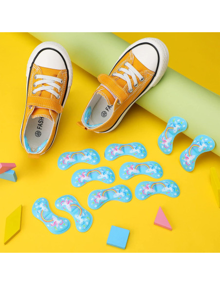 Geyoga 12 Piezas Almohadillas de Talón para Niños Estilo Unicornio