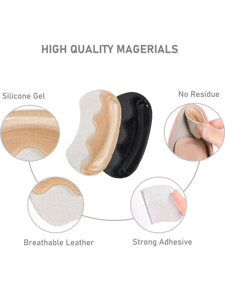 Agarradores de Talón Antideslizantes VivoFoot - 4 Pares Gel